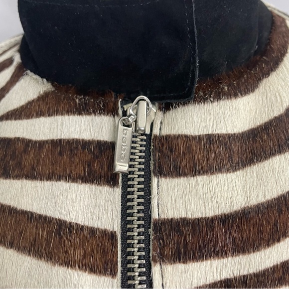 bebe Black and White Leather Jacket Timeless Elegance - Picture 7 of 9